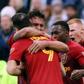 Real Salt Lake's Bobby Wood is congratulated by teammates after scoring the injury-time winner in a 2-1 MLS Cup playoff win over Sporting Kansas City