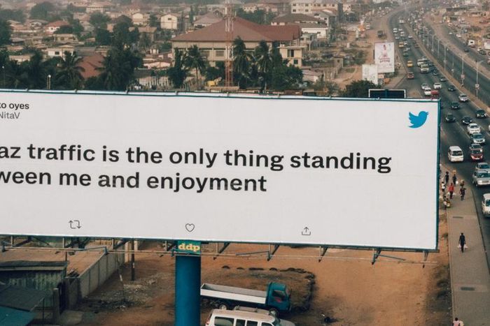 Twitter brings Tweets to life with giant billboards around Accra