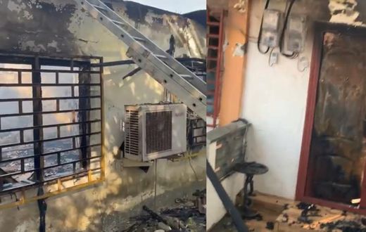 Beverly Afaglo house burnt down