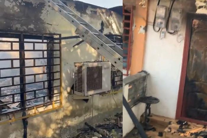 Beverly Afaglo house burnt down