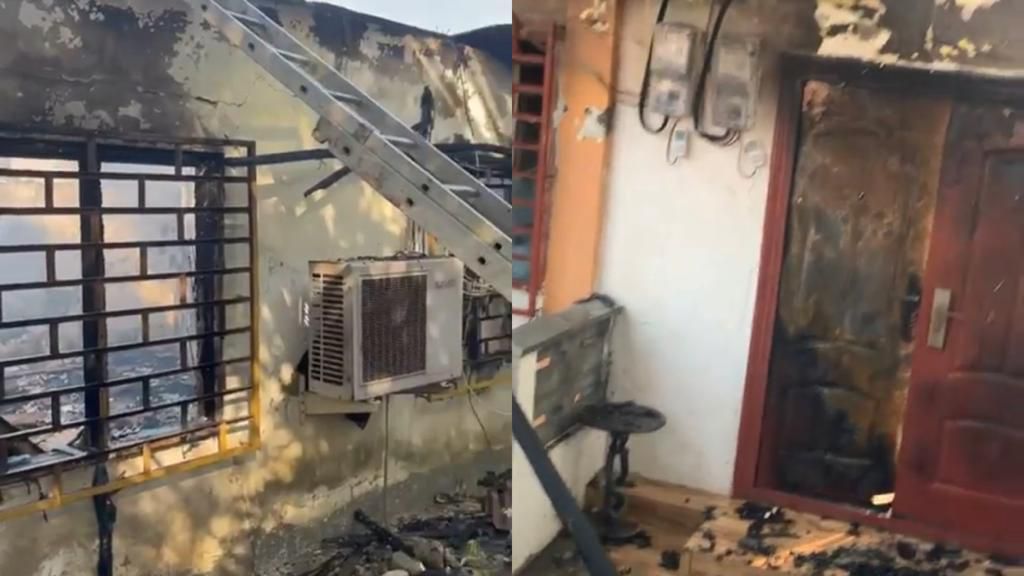 Beverly Afaglo house burnt down