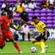 Jamaica's Leon Bailey (C) has joined Aston Villa