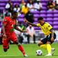 Jamaica's Leon Bailey (C) has joined Aston Villa