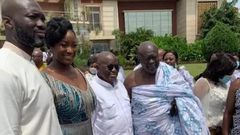 Maxwell Kofi Jumah’s son marries Akufo-Addo’s 3rd daughter at the presidency (videos & photos)