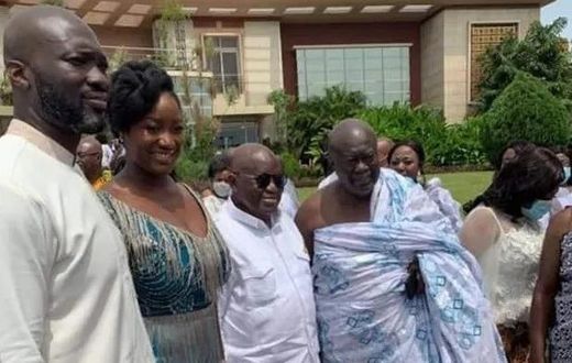 Maxwell Kofi Jumah’s son marries Akufo-Addo’s 3rd daughter at the presidency (videos & photos)