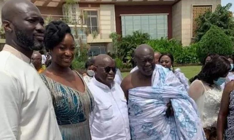 Maxwell Kofi Jumah’s son marries Akufo-Addo’s 3rd daughter at the presidency (videos & photos)