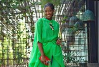 Afua Rida styles her green kaftan perfectly