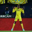 Nigerian midfielder Samuel Chukwueze celebrates scoring for Villarreal against Barcelona in La Liga at the weekend.