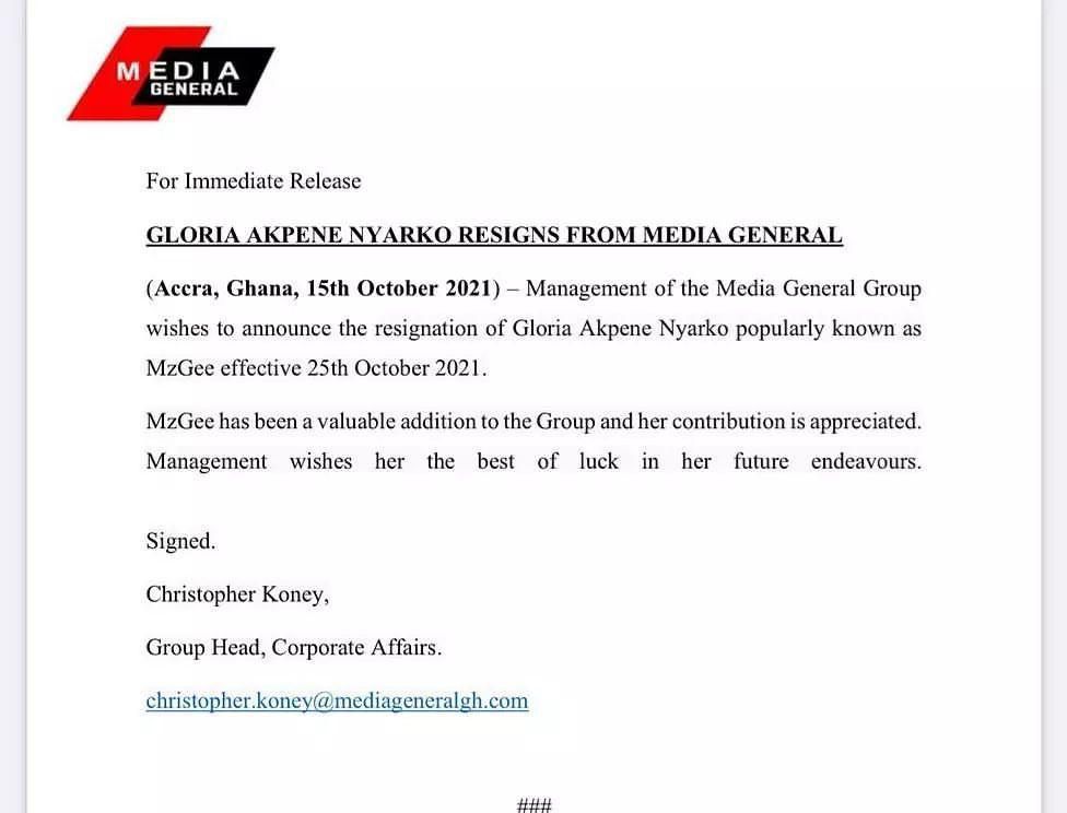 MzGee quits job with TV3 and 3 FM