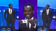 Photos: Michael Essien looks dapper as he helps conduct UEFA Champions League draw