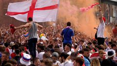 England fans outside Wembley ahead of the Euro 2020 final
