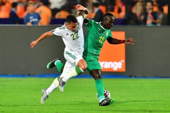 Liverpool star Sadio Mane (R) was among the scorers for Senegal in a convincing World Cup qualifying victory over Namibia on Saturday.