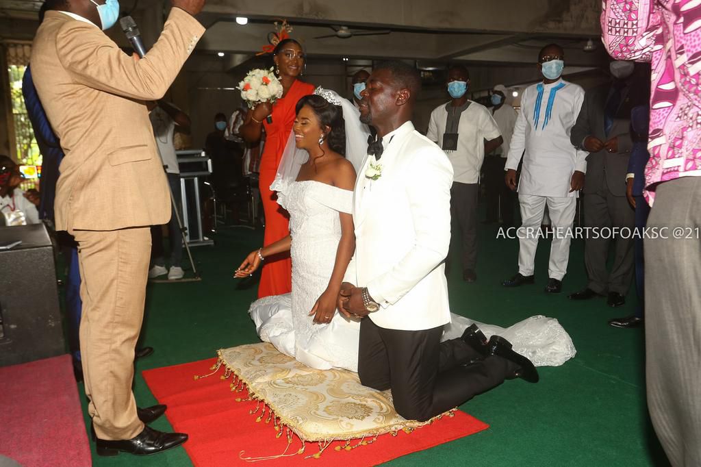 Hearts of Oak coach Samuel Boadu marries fiancee
