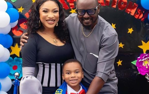 Prince Kpokpogri , Tonto Dikeh and her son [Instagram/TontoDikeh]