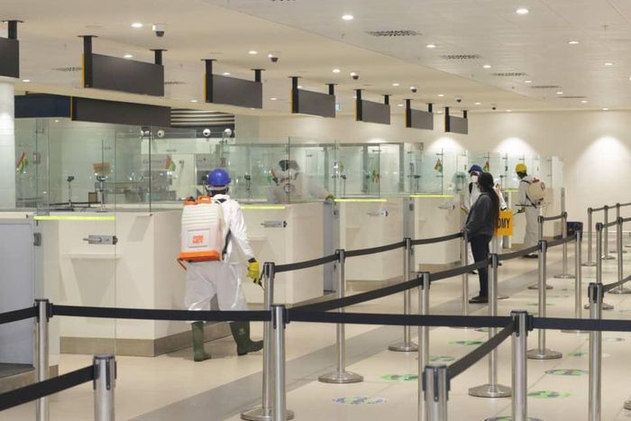 Zoomlion fumigates Ghana's 4 main Airports amidst fear of new Covid-19 variant
