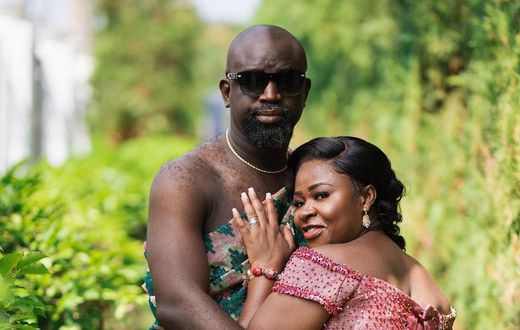 Portia Asare and her husband