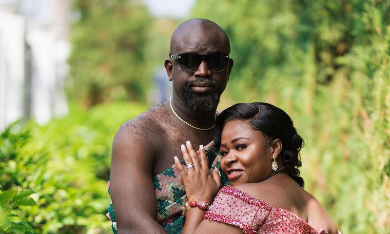Portia Asare and her husband