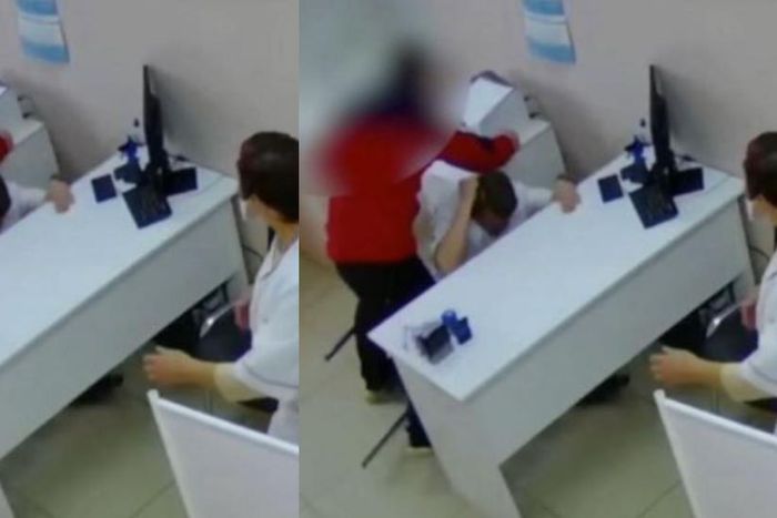 Angry husband beats dermatologist for telling his wife that she has "beautiful" skin (video)