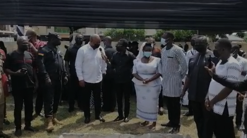 John Mahama speaks at the funeral rite of the late John Alex Hamah