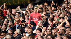 Manchester United fans celebrated the return of Cristiano Ronaldo with a cardboard cutout at Wolves