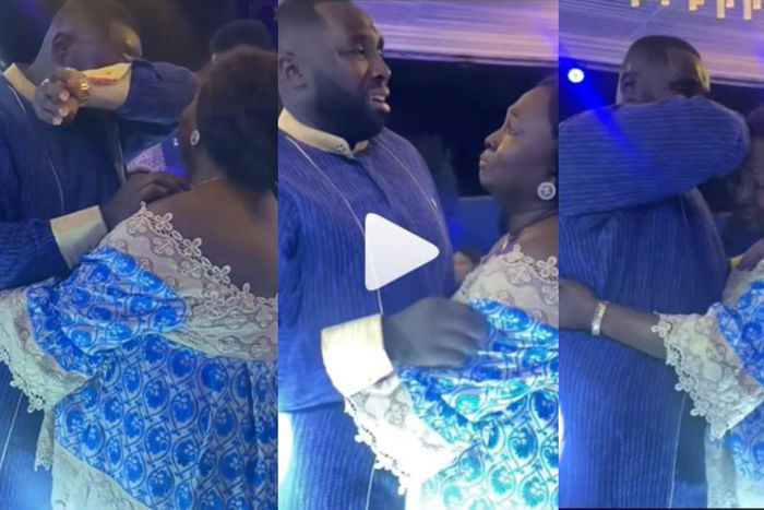 Groom & his mother cry uncontrollably at his wedding, find it hard to separate (video)