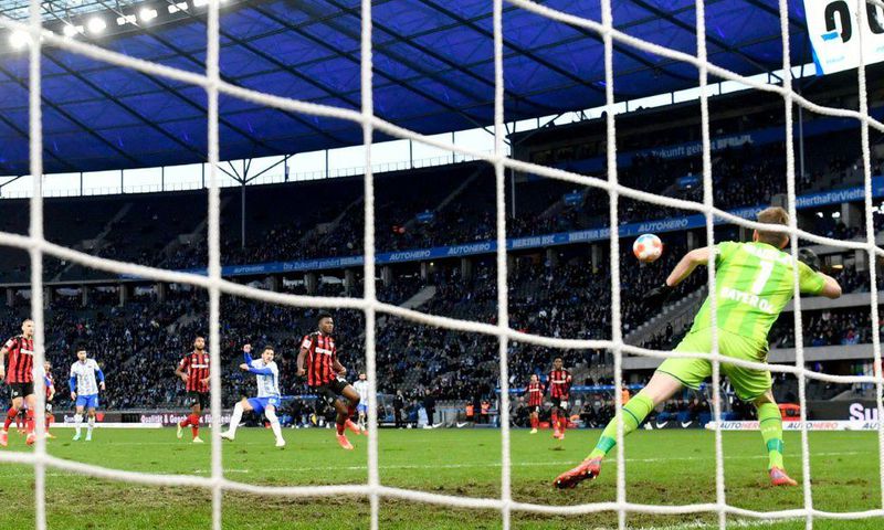 Hertha Berlin striker Stevan Jovetic scored his second Bundesliga goal in a 1-0 win over Leverkusen on Sunday