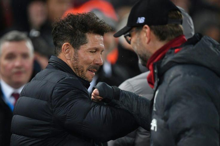 Jurgen Klopp (right) and Diego Simeone are preparing to go head-to-head in the Champions League again