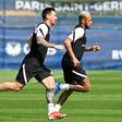 in the wings: Lionel Messi and Neymar are training but will not play for Paris Saint-Germain against Strasbourg