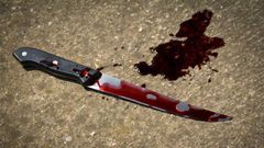 Knife with blood