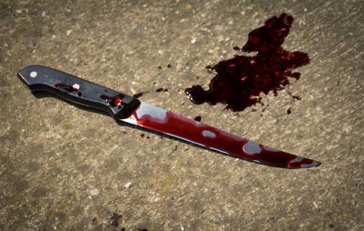 Knife with blood