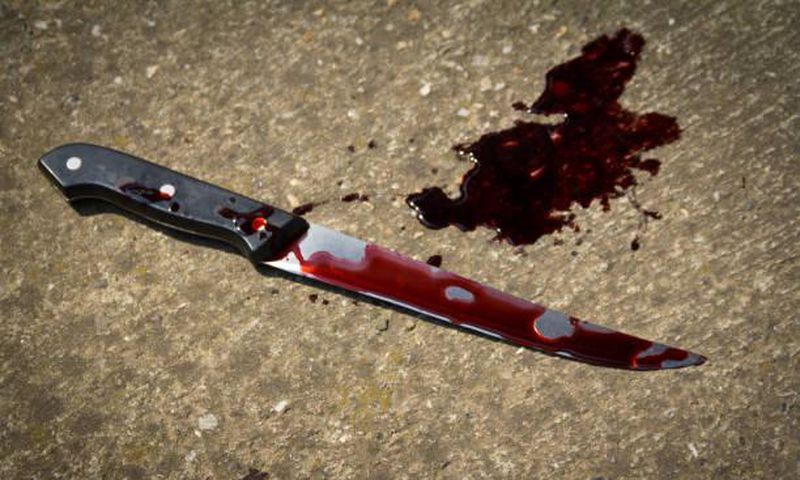 Knife with blood