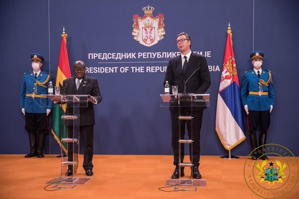 Nana Addo with President of Serbia, His Excellency Aleksandar Vučić