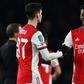 Eddie Nketiah (right) scored a hat-trick as Arsenal beat Sunderland 5-1