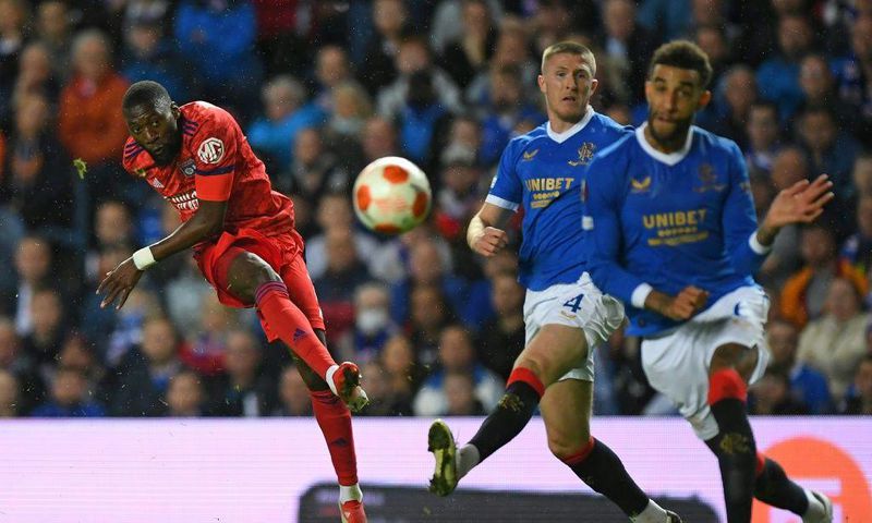 Toko Ekambi fired Lyon in front against Rangers
