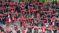 Union Berlin fans had to keep their distance when they returned to the stadium in May