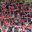 Union Berlin fans had to keep their distance when they returned to the stadium in May