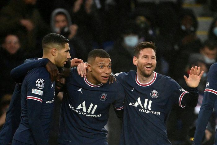 Kylian Mbappe (C) and Lionel Messi (R) will be key to PSG's hopes against Real Madrid in the Champions League last 16