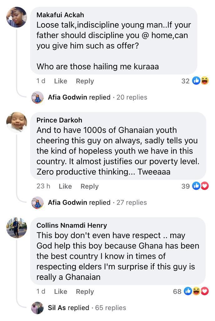 Twene Jonas slammed for saying he will give the IGP 'Abrofo mmaa' to chop free for his good work