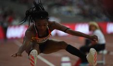 Nadia Eke at the 2017 IAAF World    Athletics Competition , [Photo by:  Nuru Photo via Ghetty Images]