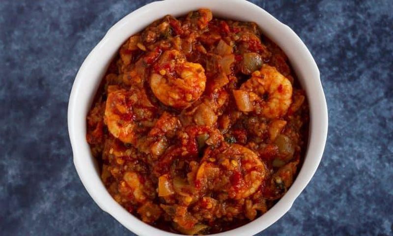 Oven-roasted garden egg stew