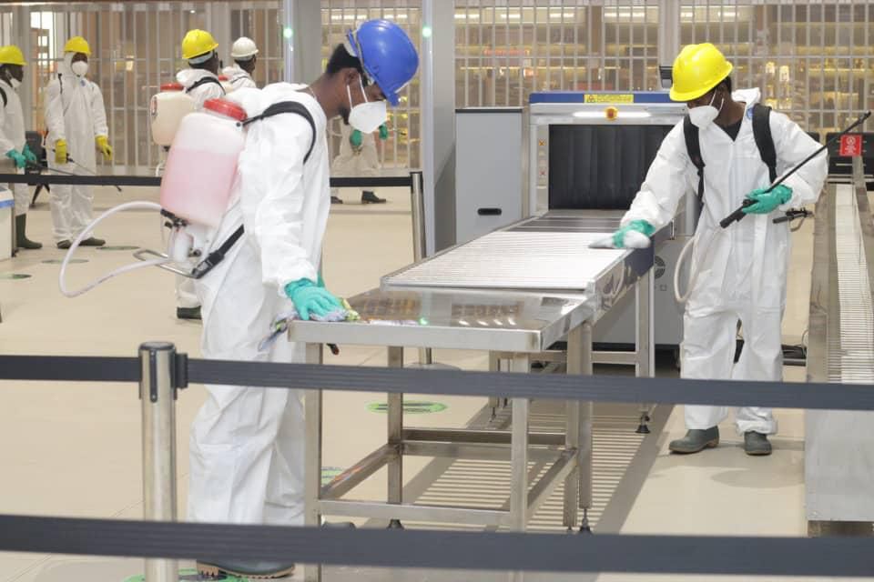Zoomlion fumigates Airports amidst fear of new Covid-19 variant