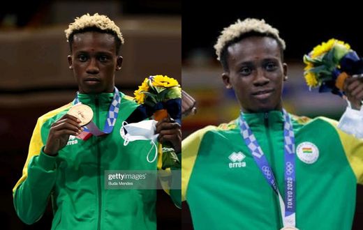 Photos: Ghana’s Samuel Takyi presented with his Olympic bronze medal