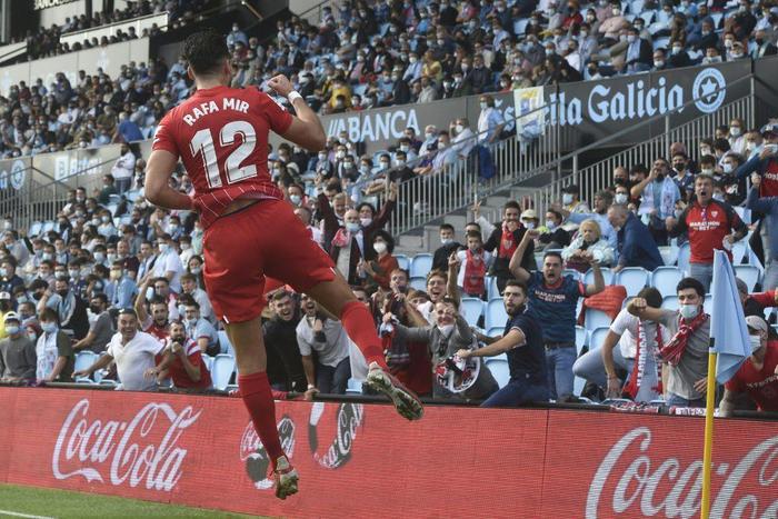 Sevilla's Rafa Mir scored the winner in a 1-0 victory over Celta Vigo on Sunday.
