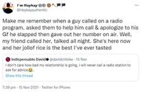 Man loses girlfriend after mentioning her number on live radio to seek forgiveness