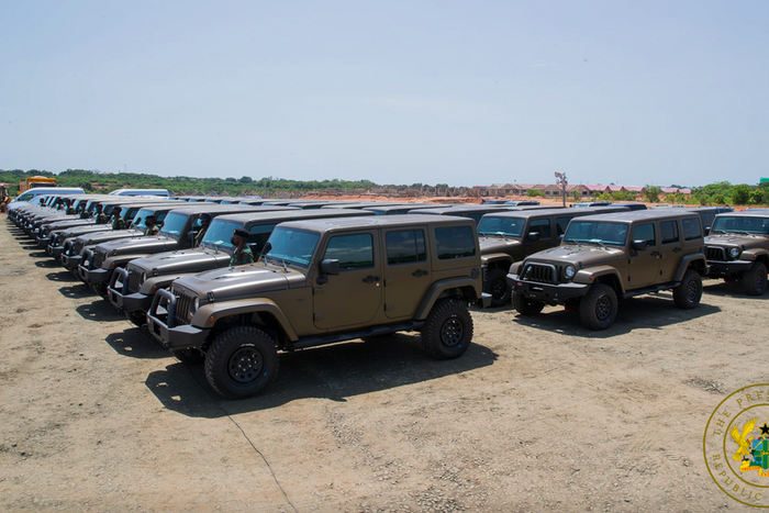 Akufo-Addo presents vehicles to GAF