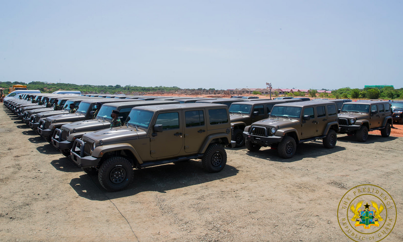 Akufo-Addo presents vehicles to GAF