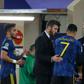 Michael Carrick (L) saw Cristiano Ronaldo fire Manchester United into the last 16 in his first match as caretaker manager