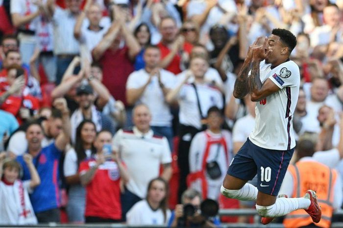 England's Jesse Lingard celebrates scoring against Andorra at Wembley