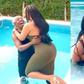 Dancegod Llyod and Hajia 4 Real fall in swimming pool