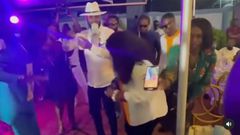 Rev Obofour sprays cash on his wife